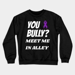 Domestic Violence Purple Ribbon Crewneck Sweatshirt